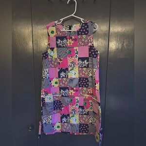 EUC. Girls 10 Lilly Pulitzer Colorful Patchwork Sleeveless Dress
